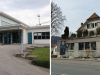 Eine Turnhalle und ein Gewerbebetrieb teilen sich das Bild
